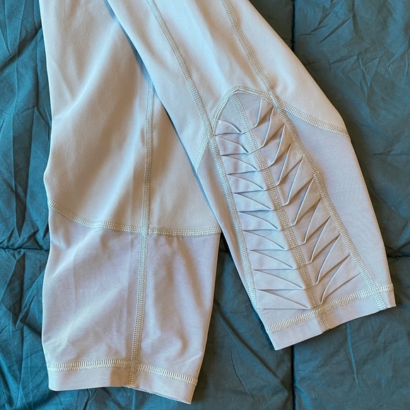 VSX Victorias Secret Sport Knockout Leggings Tight 7/8 length XL Mesh Panel Gray - Picture 6 of 6